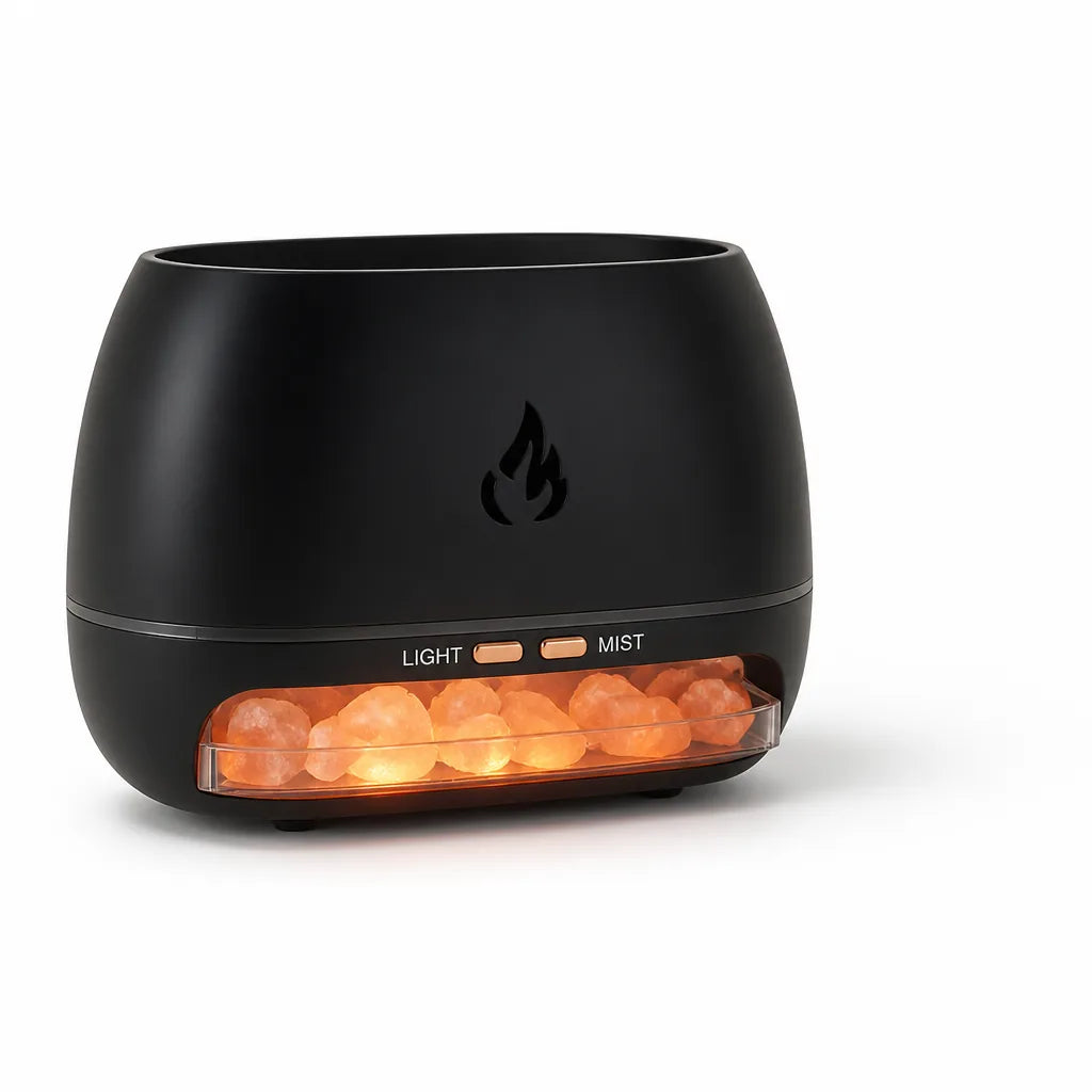 Ultrasonic Himalayan Salt Crystal Base Humidifier and Diffuser