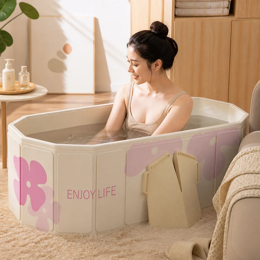 Women's Portable Inflatable Bathtub with Safety Retrofit Kits