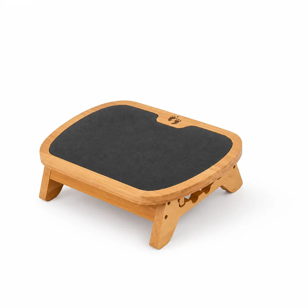 Wood Under-Desk Footrest (Non-Slip Base)